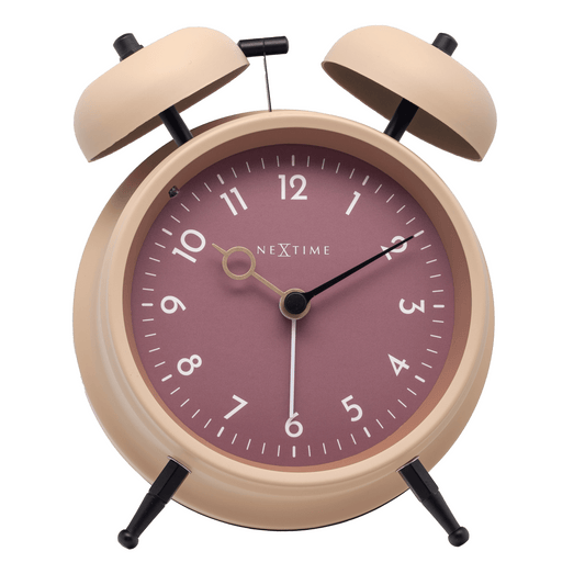 Table Alarm Clock 12 x 14 x 6cm - Metal - NeXtime "Golden Hour" - wevelnit