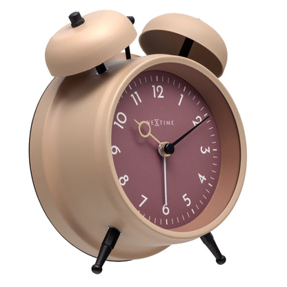 Table Alarm Clock 12 x 14 x 6cm - Metal - NeXtime "Golden Hour" - wevelnit