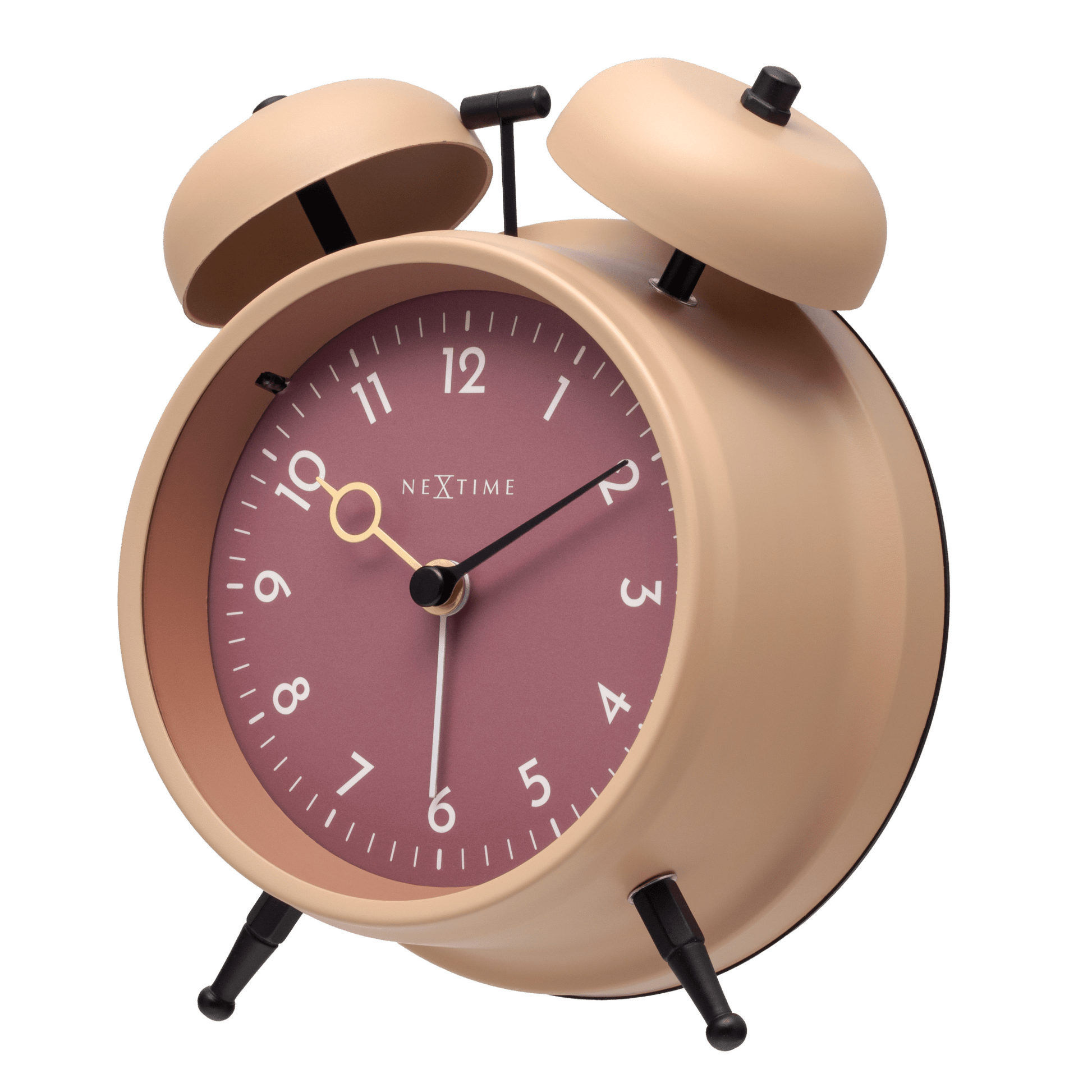 Table Alarm Clock 12 x 14 x 6cm - Metal - NeXtime "Golden Hour" - wevelnit