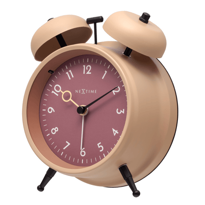 Table Alarm Clock 12 x 14 x 6cm - Metal - NeXtime "Golden Hour" - wevelnit
