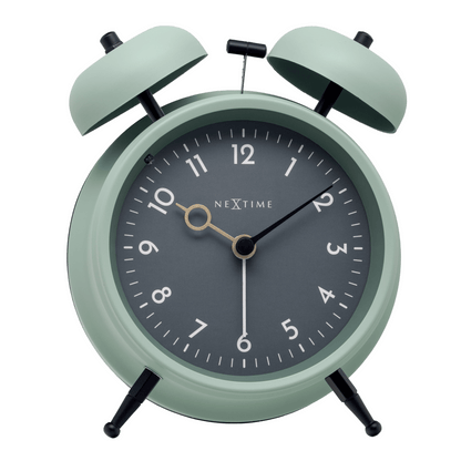 Table Alarm Clock 12 x 14 x 6cm - Metal - NeXtime "Golden Hour" - wevelnit