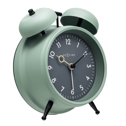 Table Alarm Clock 12 x 14 x 6cm - Metal - NeXtime "Golden Hour" - wevelnit