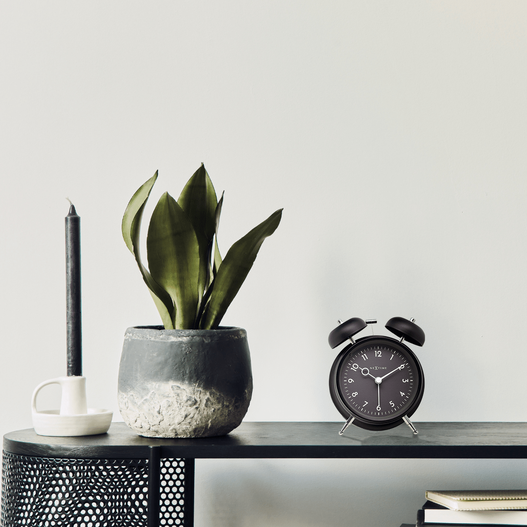 Table Alarm Clock 12 x 14 x 6cm - Metal - NeXtime "Golden Hour" - wevelnit