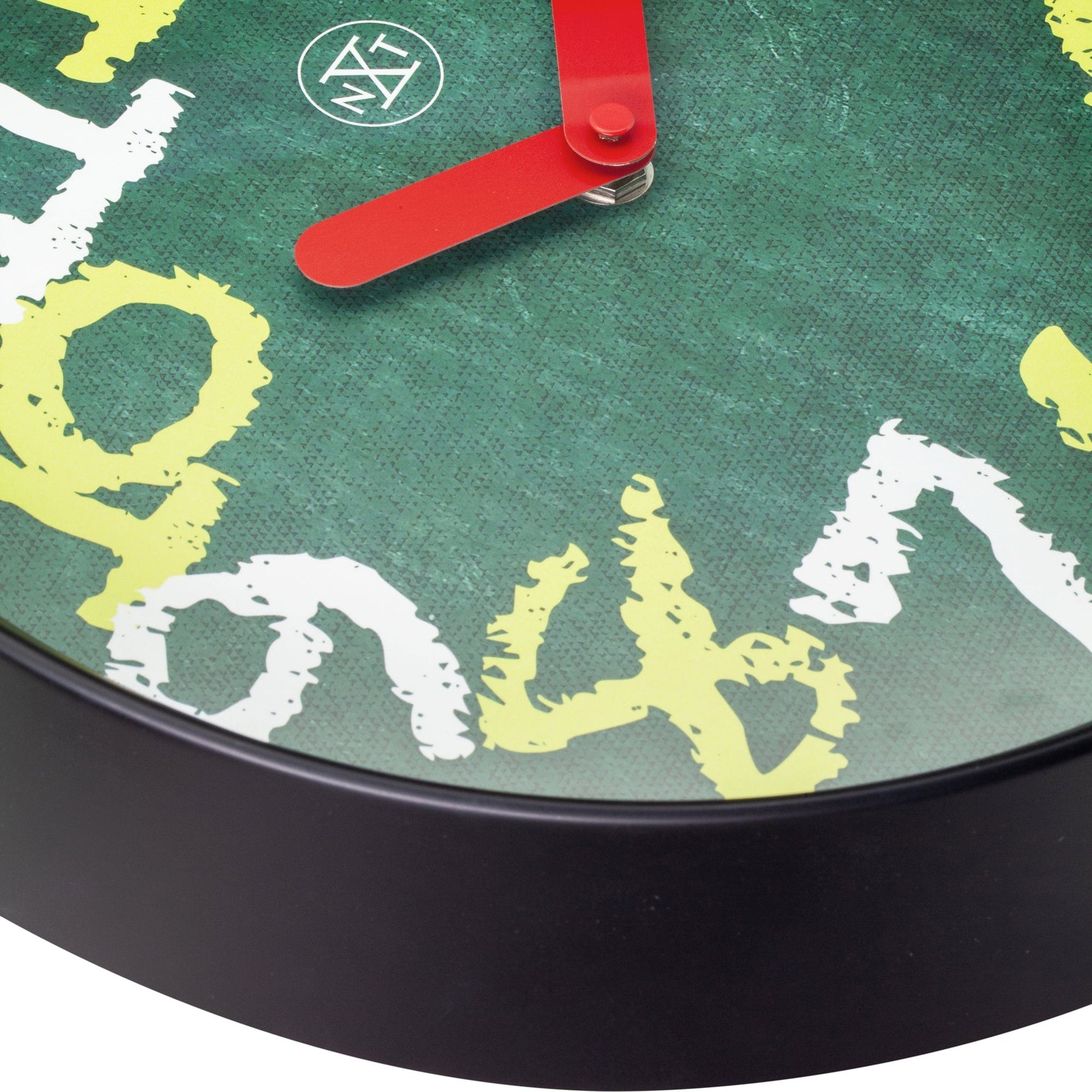 Wall clock 30cm - Silent - Green - Plastic - "Chalkboard" - wevelnit