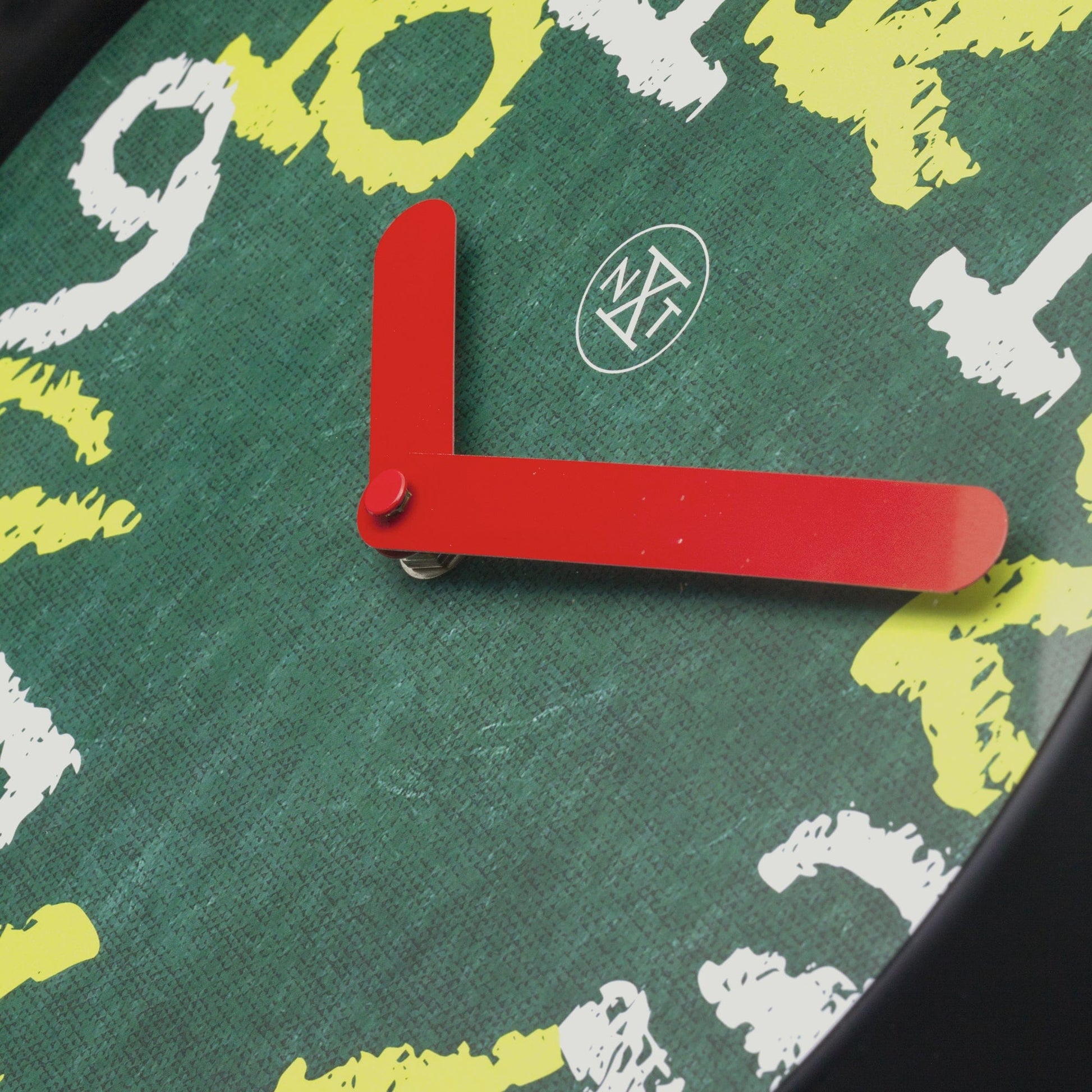 Wall clock 30cm - Silent - Green - Plastic - "Chalkboard" - wevelnit
