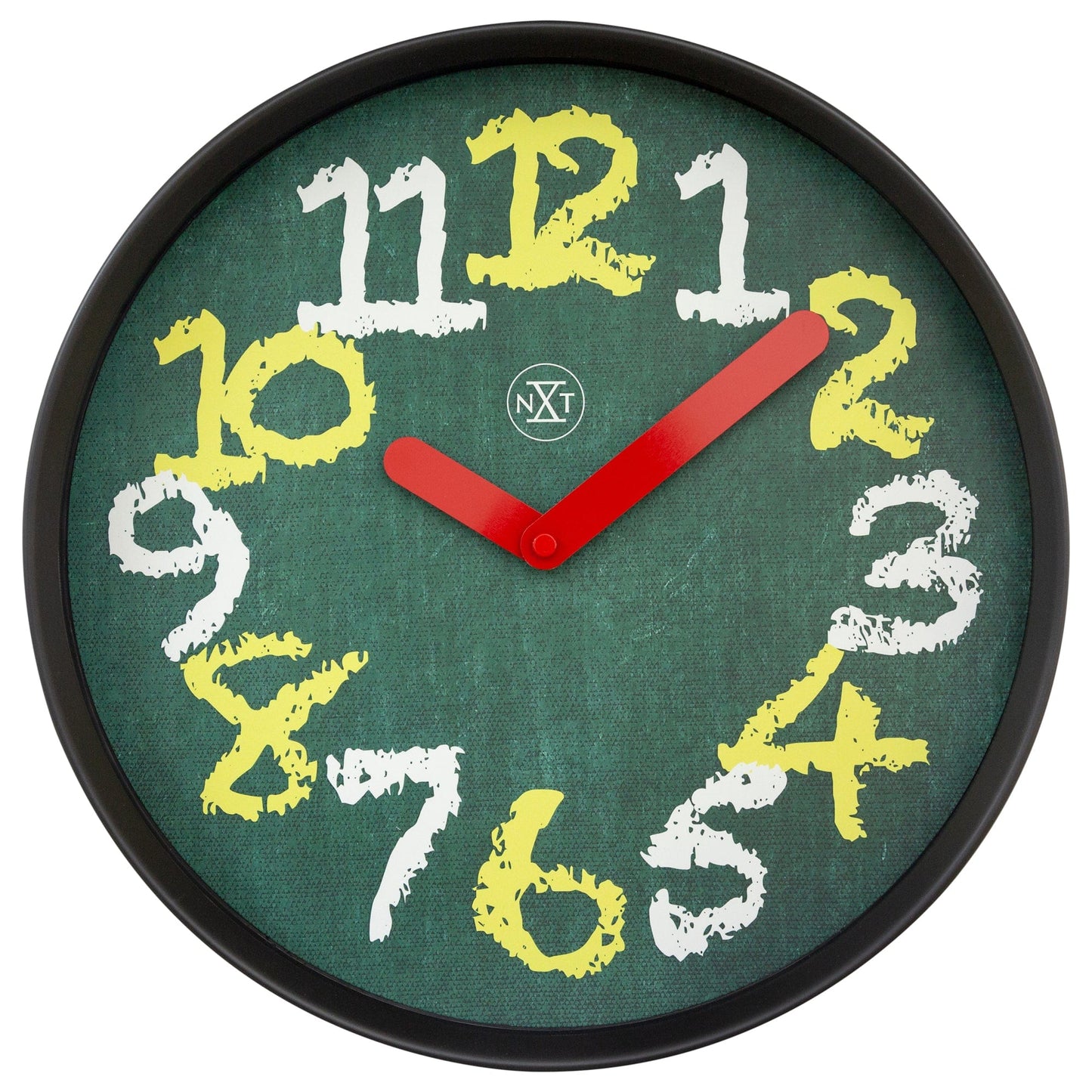 Wall clock 30cm - Silent - Green - Plastic - "Chalkboard" - wevelnit