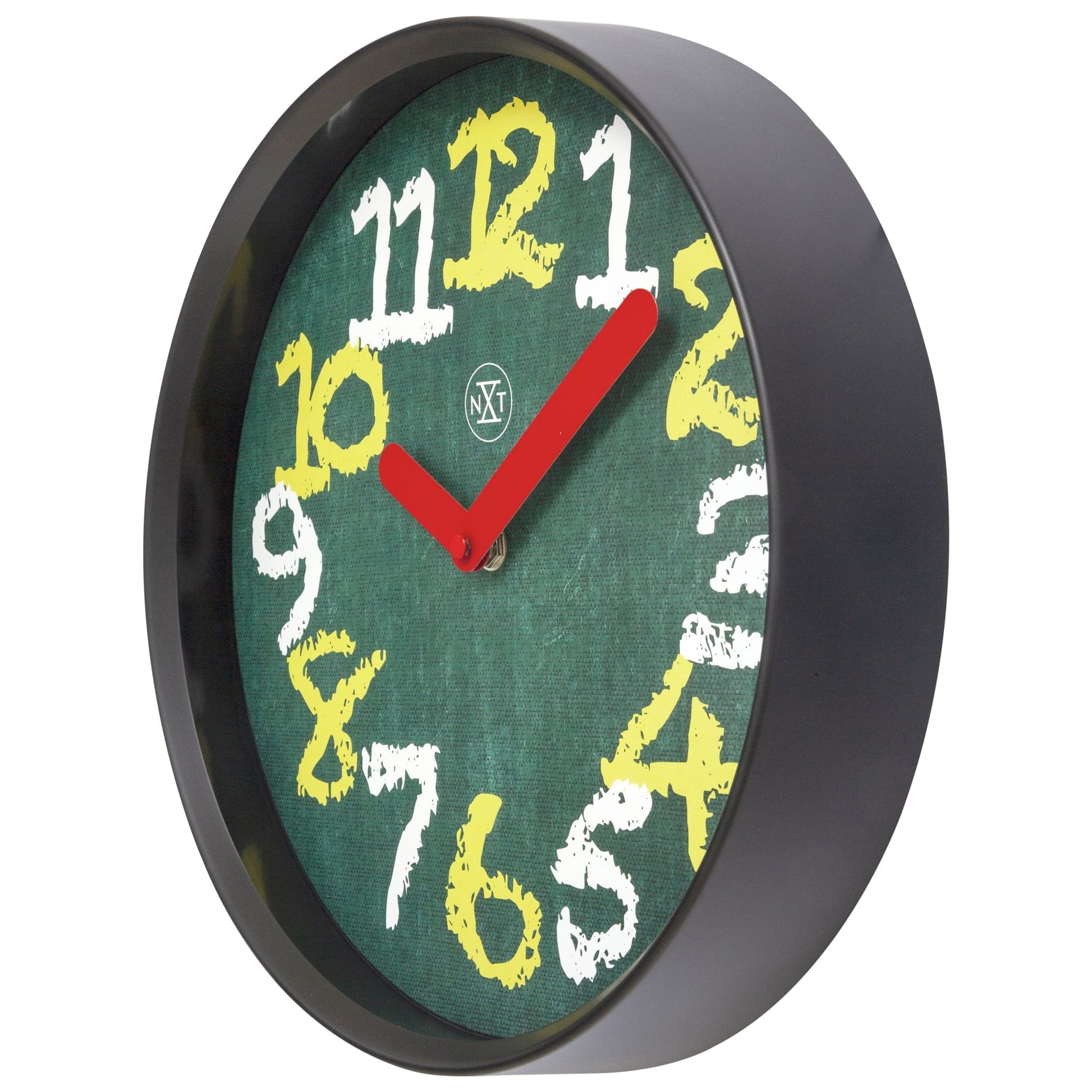 Wall clock 30cm - Silent - Green - Plastic - "Chalkboard" - wevelnit