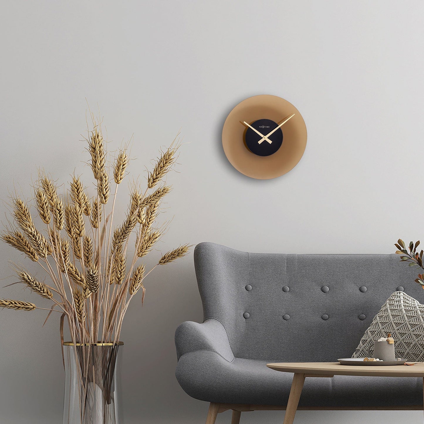 Wall Clock 40cm - Silent - Glass - "Float" - wevelnit