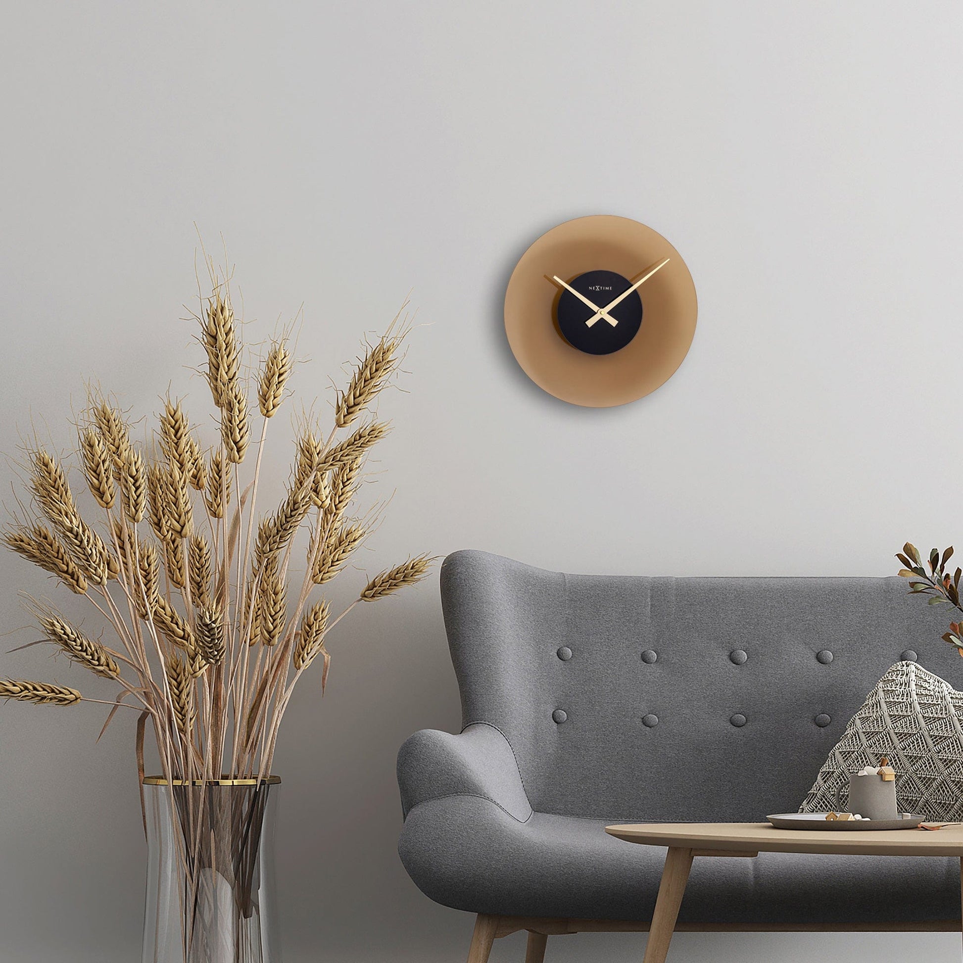 Wall Clock 40cm - Silent - Glass - "Float" - wevelnit