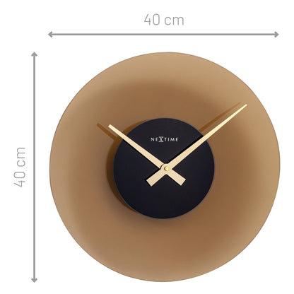 Wall Clock 40cm - Silent - Glass - "Float" - wevelnit