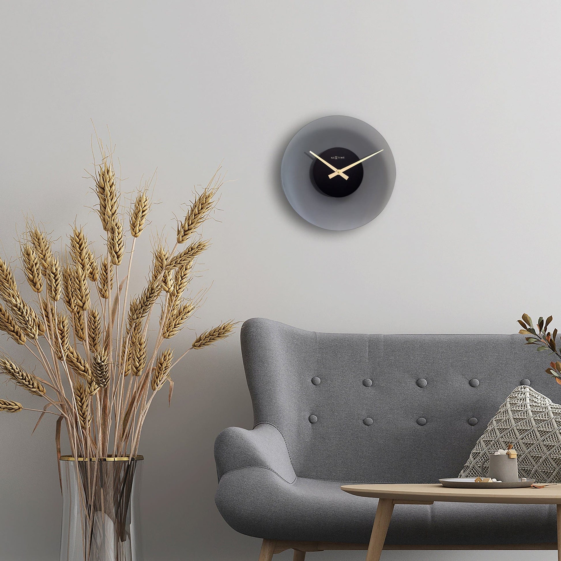 Wall Clock 40cm - Silent - Glass - "Float" - wevelnit