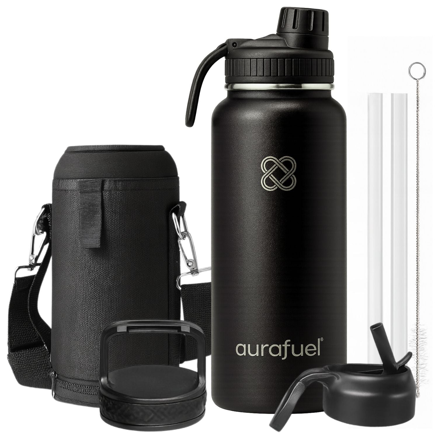 Stainless Steel Drink Bottle - Black - wevelnit