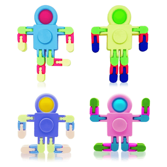 4 - Pack Astronaut Spinner Robot Fidget - wevelnit