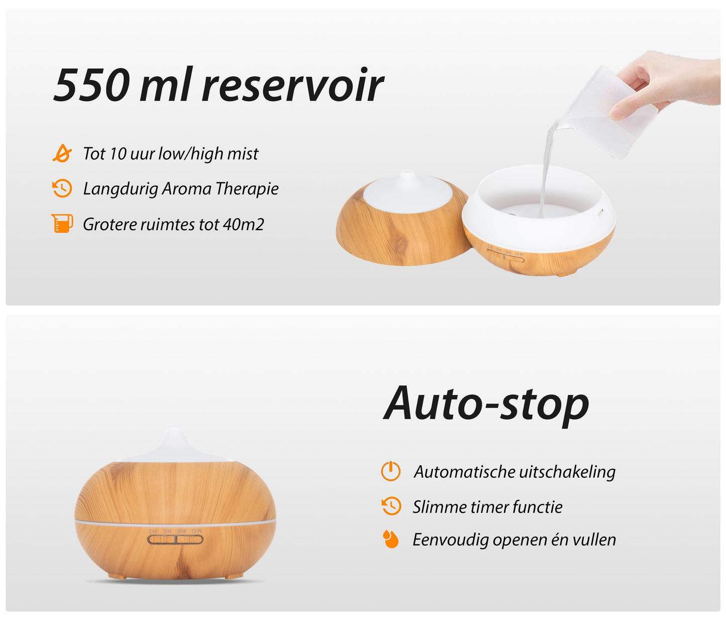 Sun Shine Pro Diffuser - Licht Hout - wevelnit