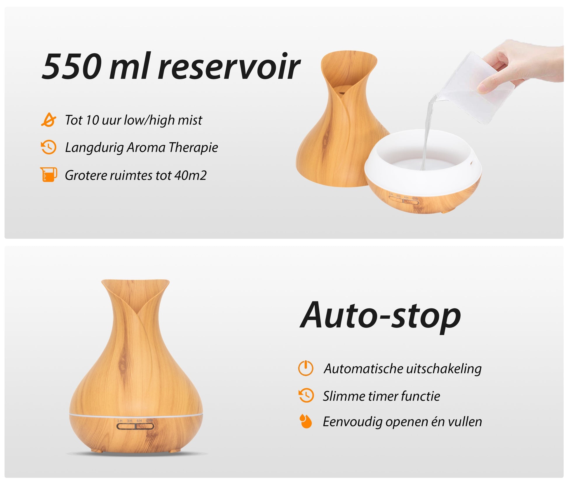 Vitality Pro Diffuser - Licht Hout - wevelnit
