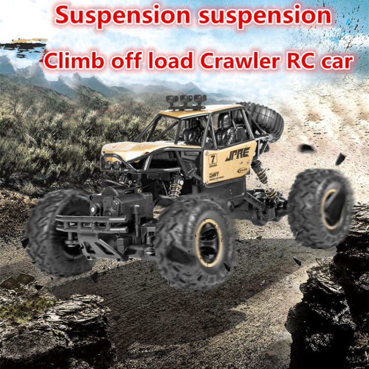 Rock crawler met vering op ruig terrein
