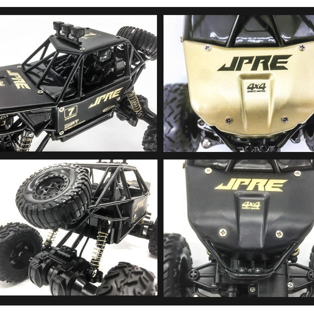 Detailfoto's van de carrosserie van de rock crawler