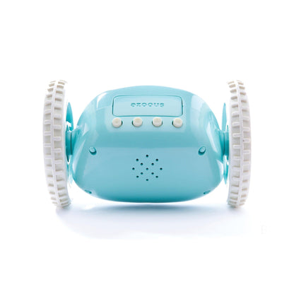 Clocky Blue - Alarm clock on wheels - wevelnit