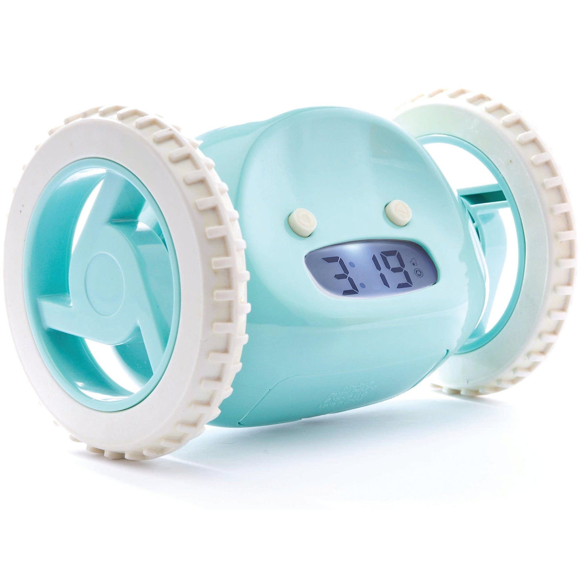 Clocky Blue - Alarm clock on wheels - wevelnit