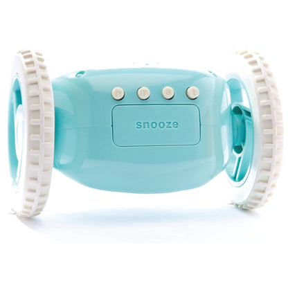 Clocky Blue - Alarm clock on wheels - wevelnit
