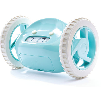 Clocky Blue - Alarm clock on wheels - wevelnit