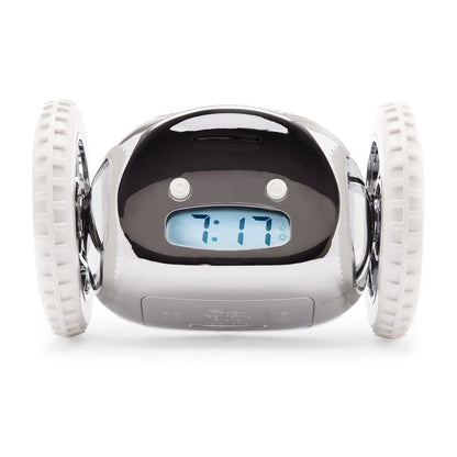 Clocky Chrome - Alarm clock on wheels - wevelnit