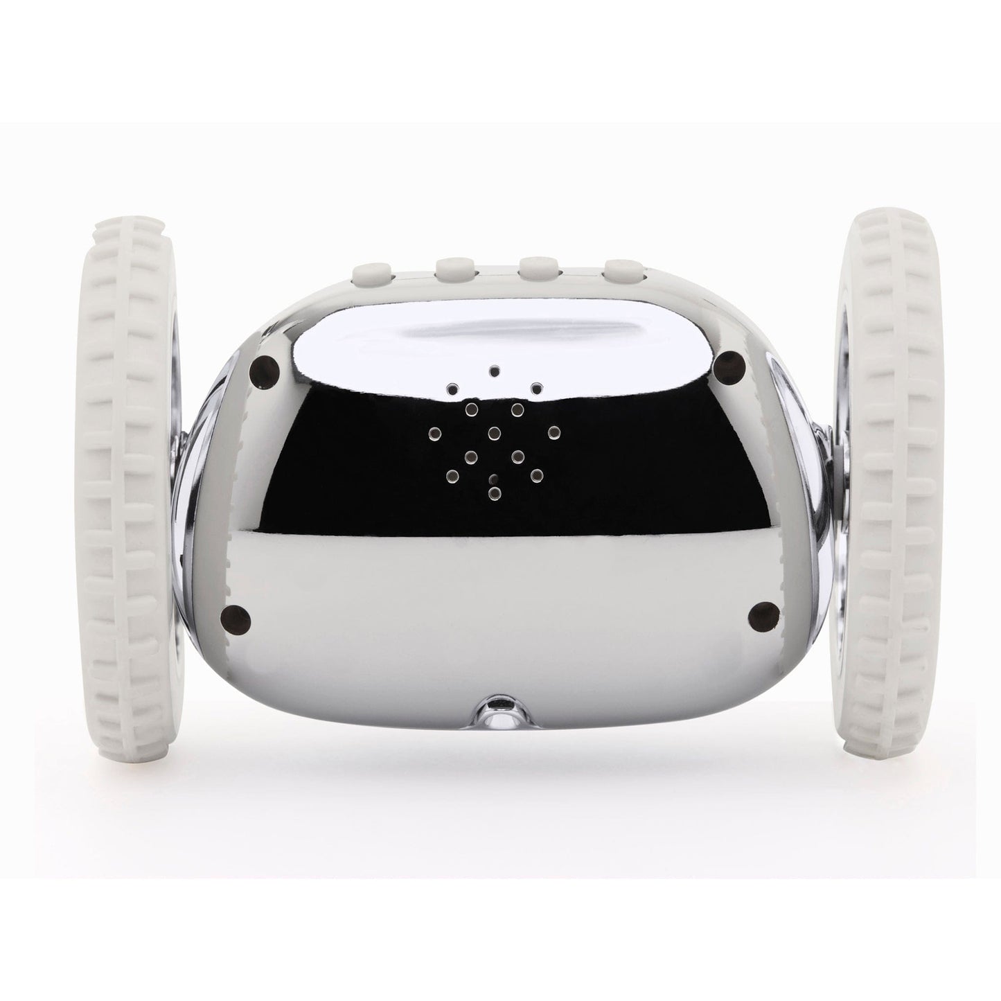 Clocky Chrome - Alarm clock on wheels - wevelnit