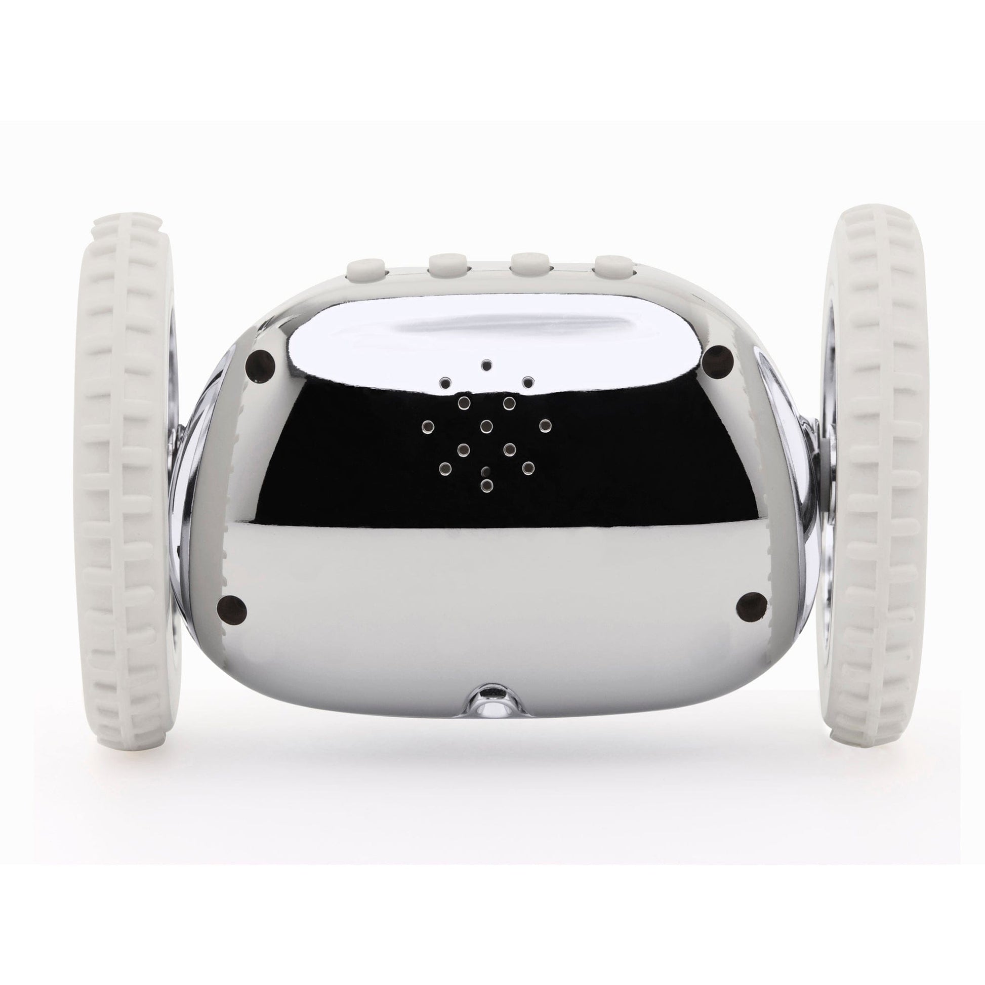 Clocky Chrome - Alarm clock on wheels - wevelnit