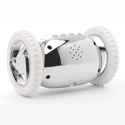 Clocky Chrome - Alarm clock on wheels - wevelnit