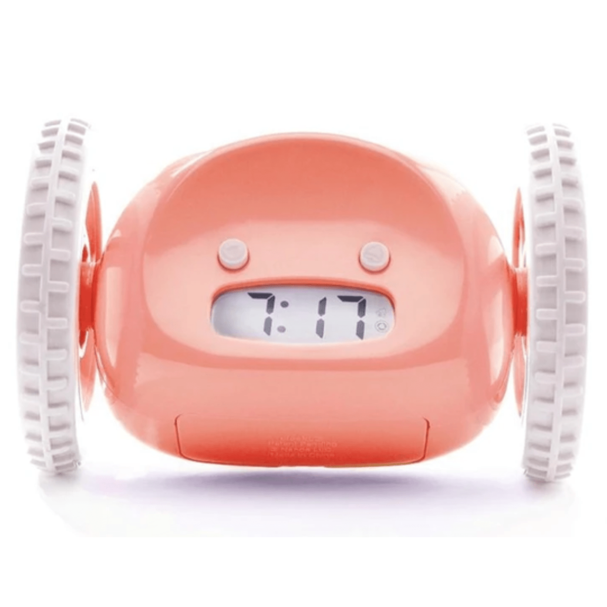 Clocky Pink - Alarm clock on wheels - wevelnit