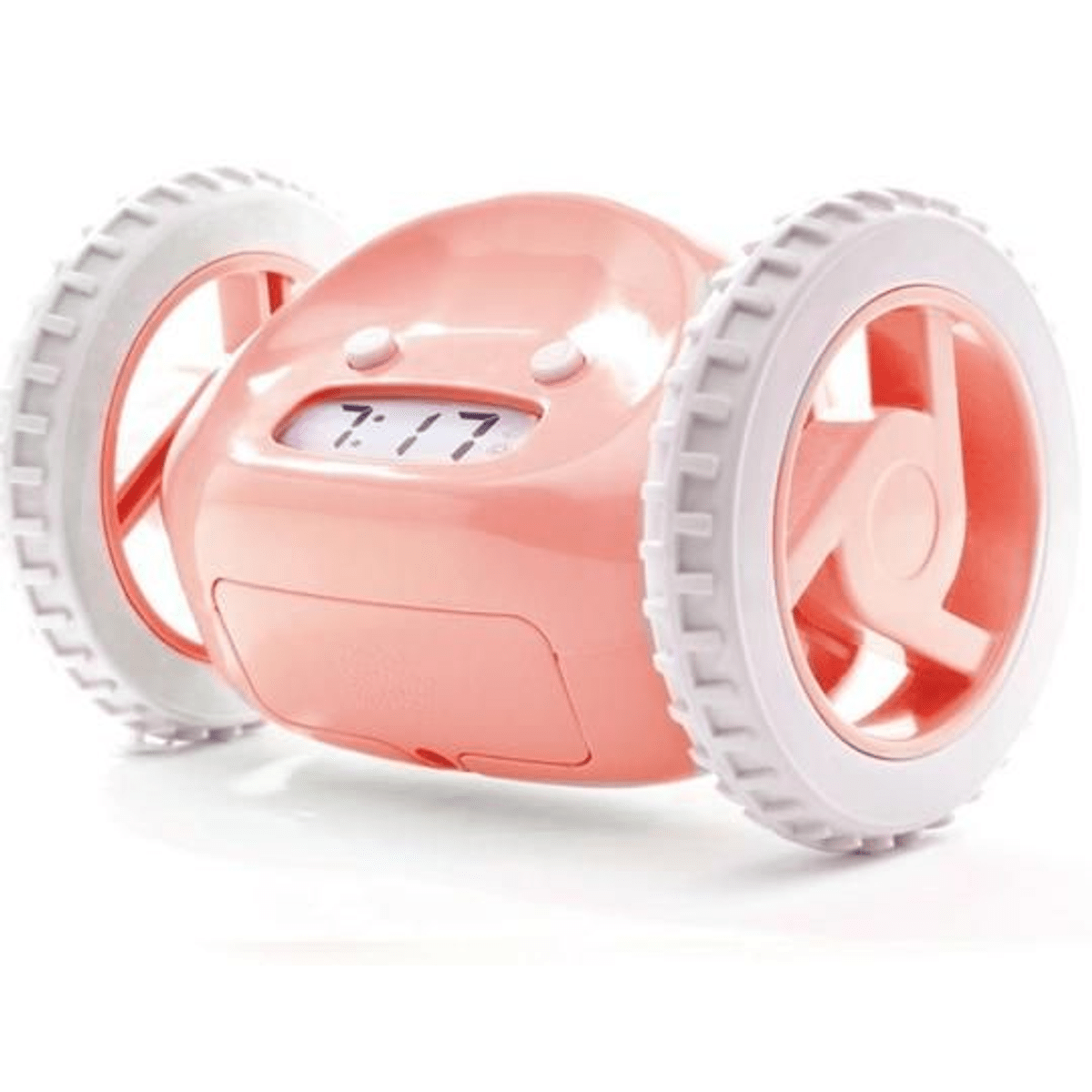 Clocky Pink - Alarm clock on wheels - wevelnit