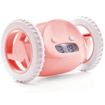Clocky Pink - Alarm clock on wheels - wevelnit
