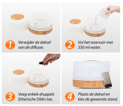 Happiness Pro Diffuser - Licht Hout - wevelnit