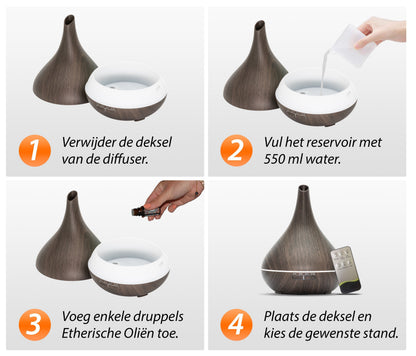 Lotus Pro Diffuser - Donker Hout - wevelnit