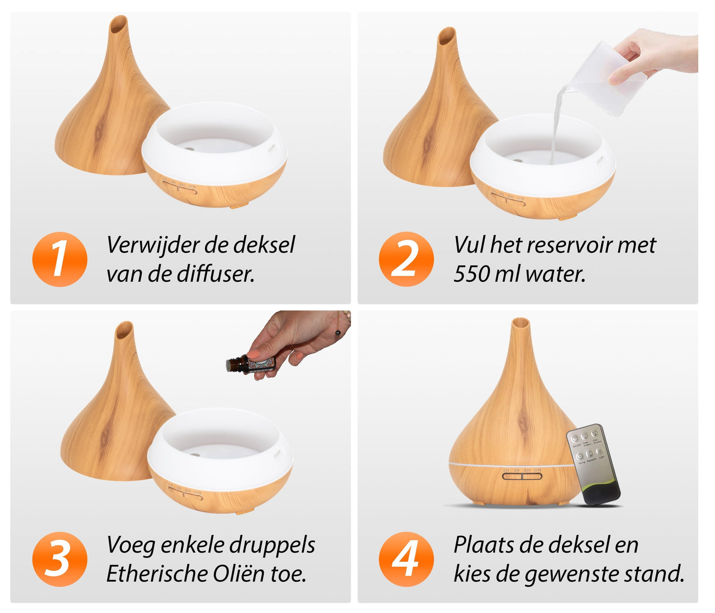 Lotus Pro Diffuser - Licht Hout - wevelnit