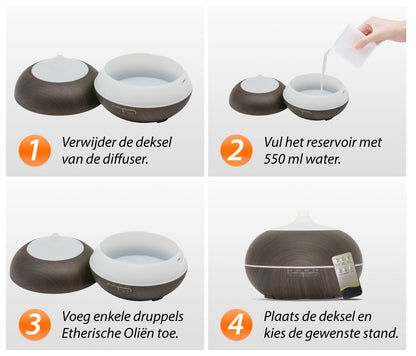 Sun Shine Pro Diffuser - Donker Hout - wevelnit