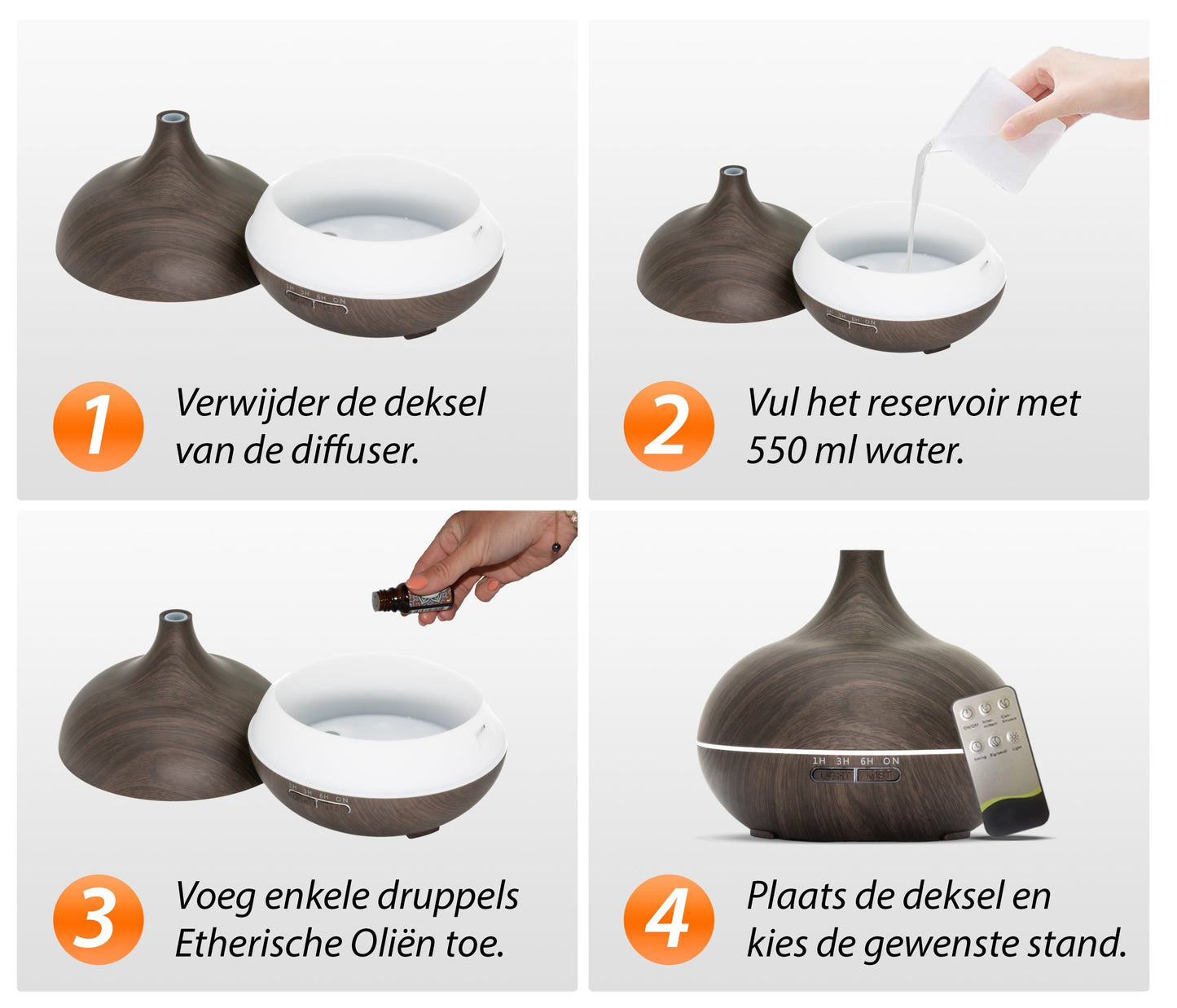Essential Pro Diffuser - Donker Hout - wevelnit