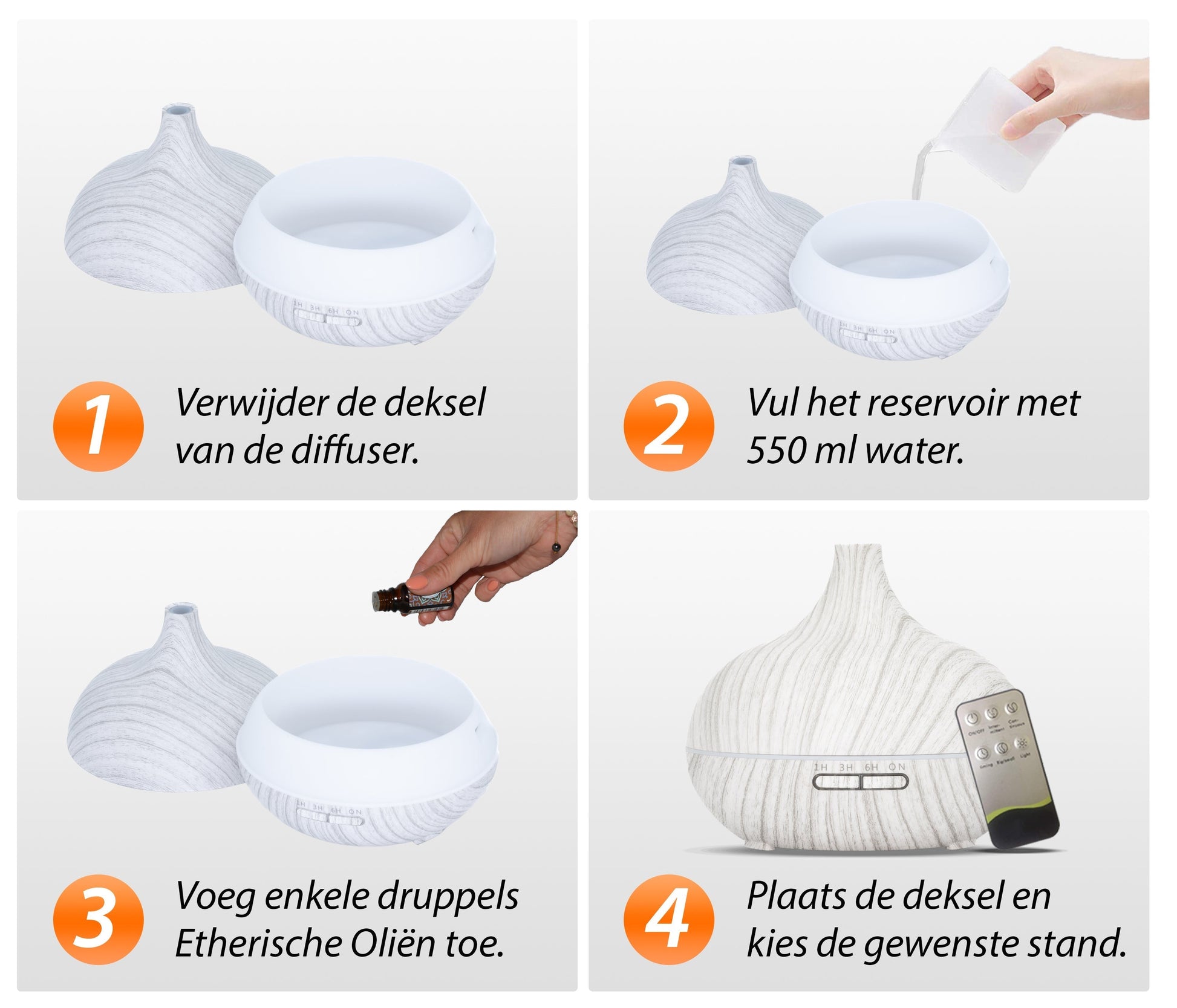 Essential Pro Diffuser - Wit Hout - wevelnit