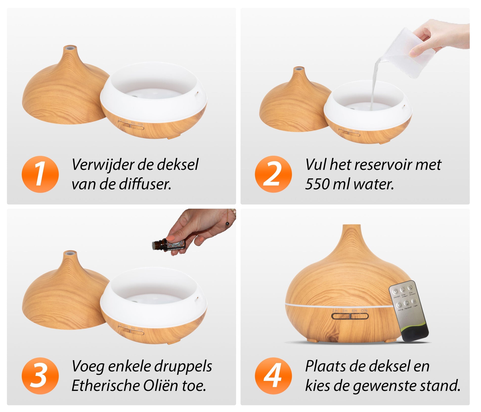 Essential Pro Diffuser - Licht Hout - wevelnit