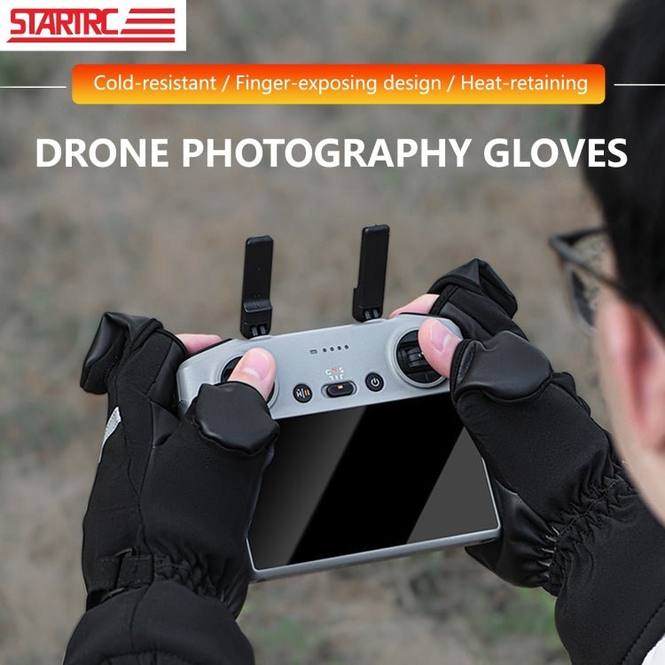 STARTRC Universal Drone Photography Gloves – Winter Warm (Black, L) - wevelnit