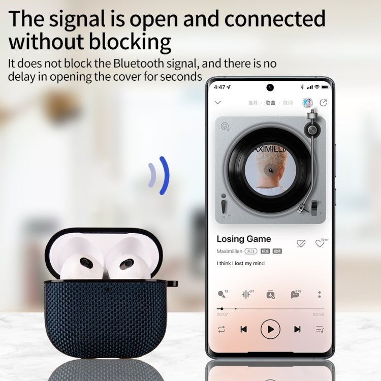 Nylon Waterproof Wireless Earphone Case with Hook - wevelnit