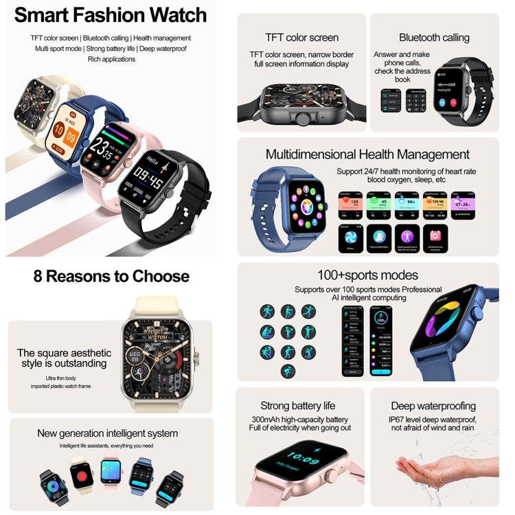ZW36A Smartwatch 1,83 inch – bellen en hartslag, onder 25 euro