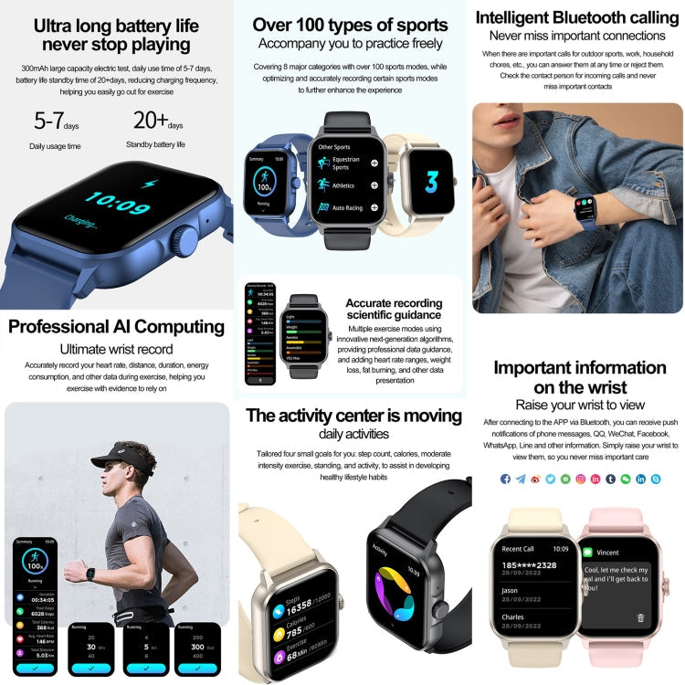 ZW36A Smartwatch 1,83 inch – bellen en hartslag, onder 25 euro