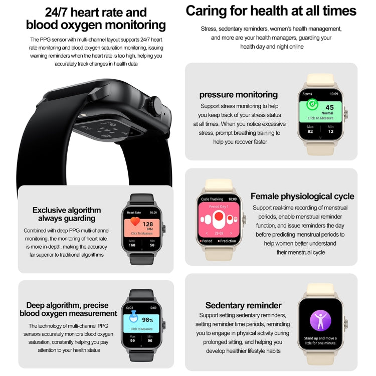 ZW36A Smartwatch 1,83 inch – bellen en hartslag, onder 25 euro