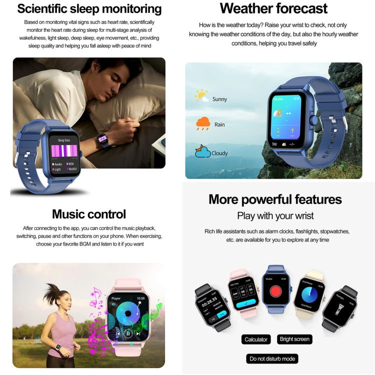 ZW36A Smartwatch 1,83 inch – bellen en hartslag, onder 25 euro