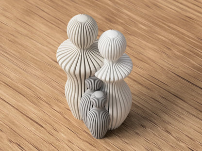 Abstract Familie Standbeeld - wevelnit