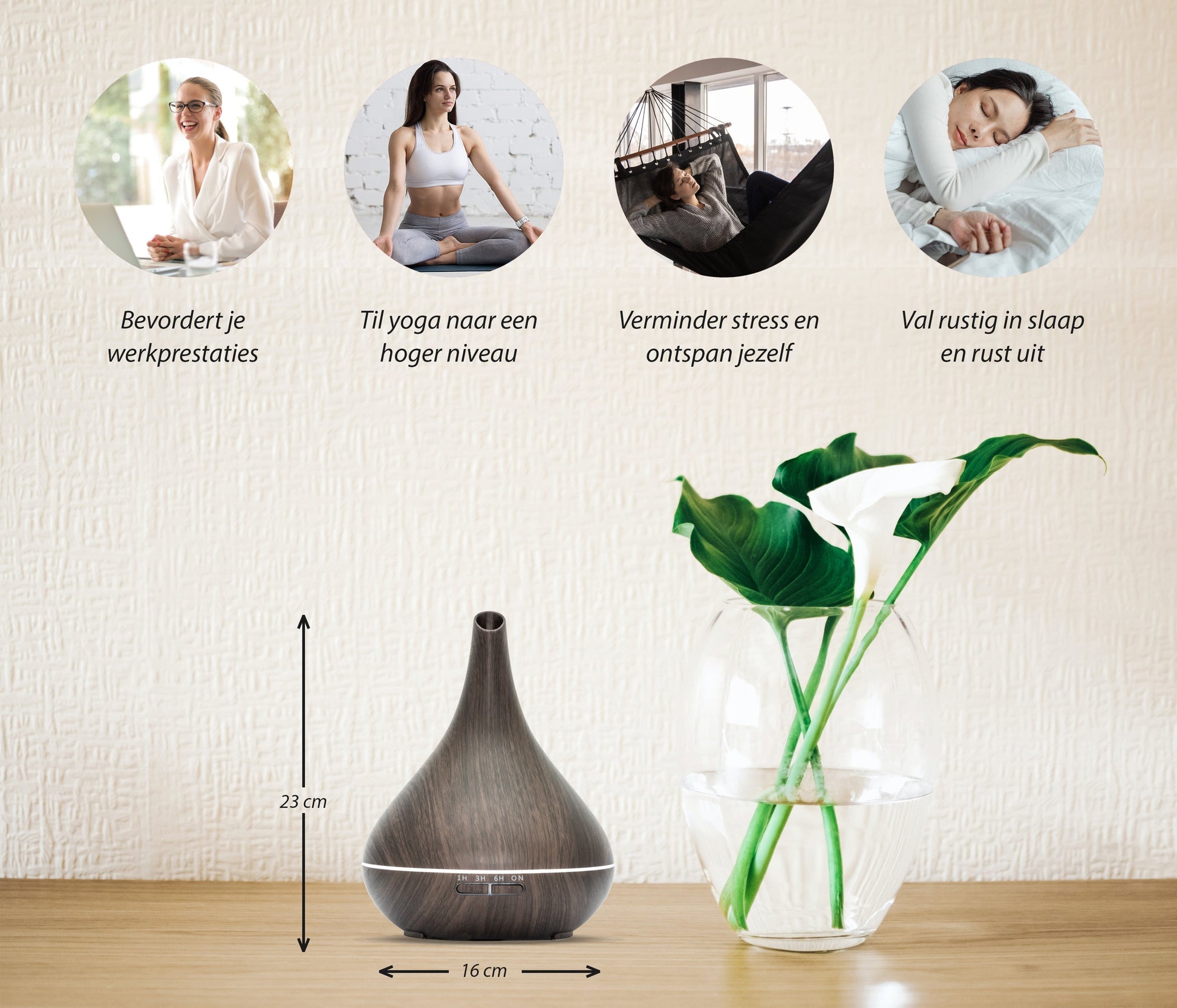 Lotus Pro Diffuser - Donker Hout - wevelnit