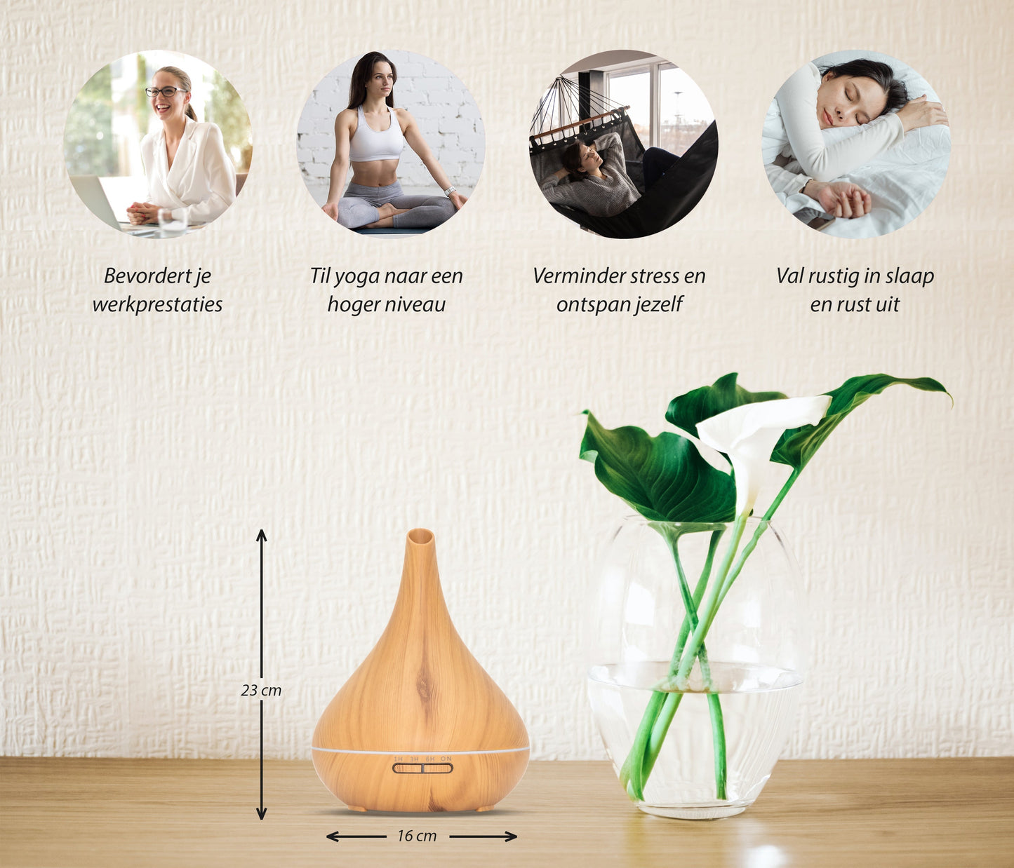 Lotus Pro Diffuser - Licht Hout - wevelnit