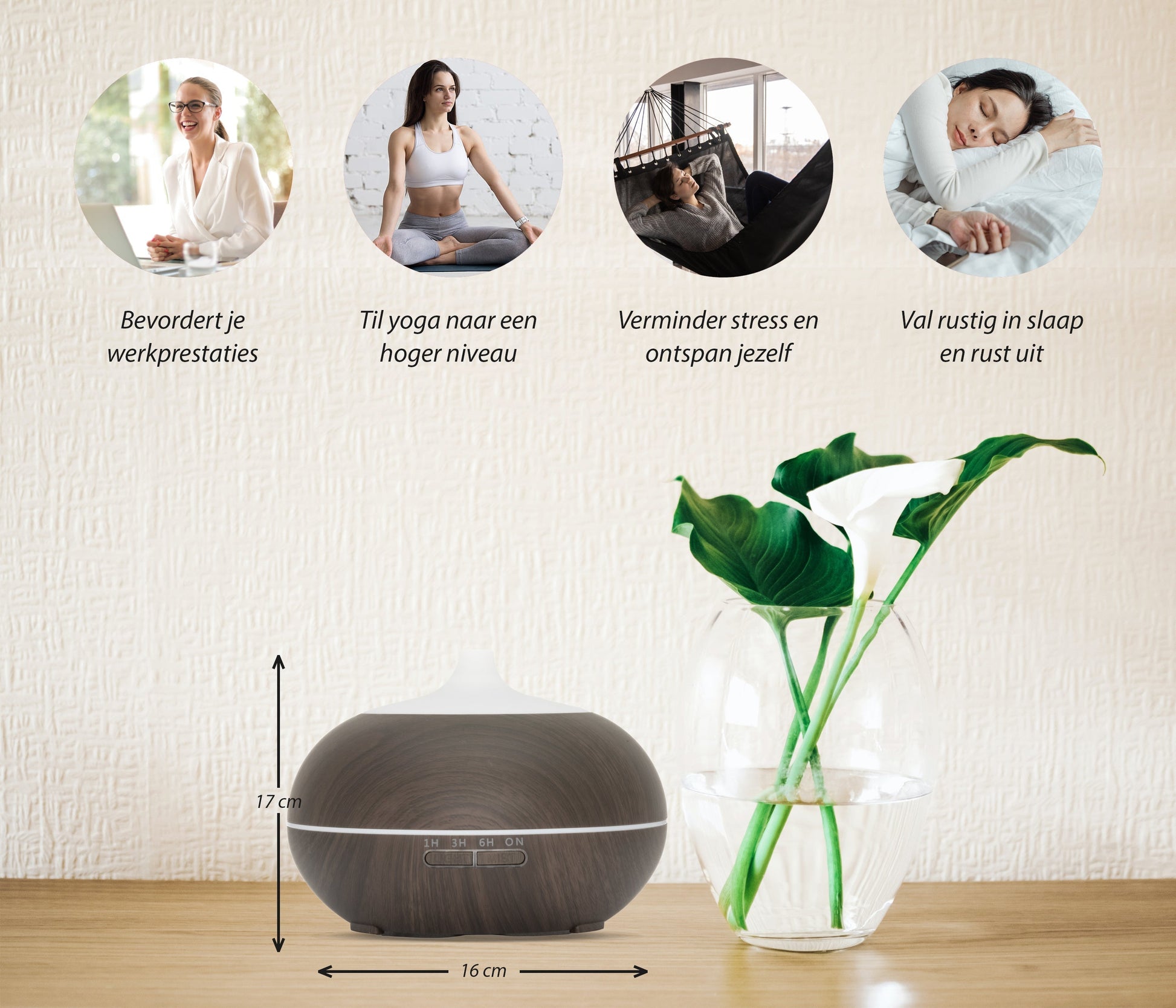 Sun Shine Pro Diffuser - Donker Hout - wevelnit