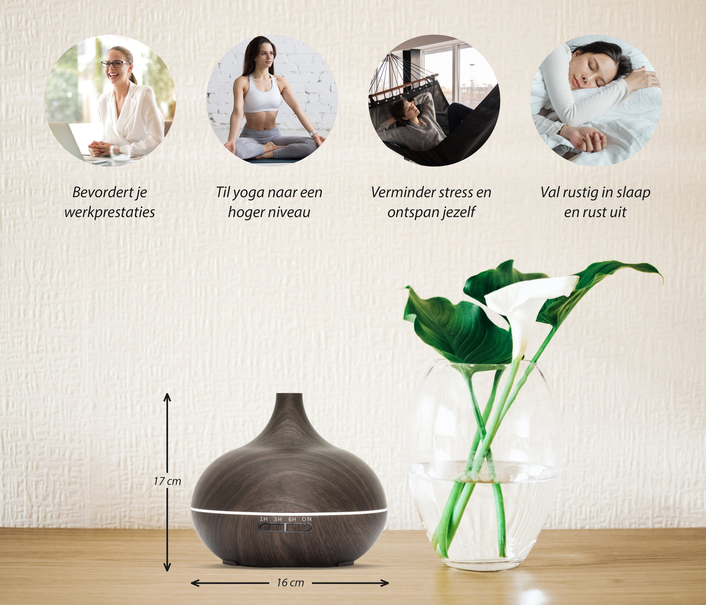 Essential Pro Diffuser - Donker Hout - wevelnit